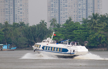 Image showing Hydrofoil boat on Saigon River