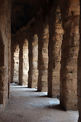 Image showing The amphitheater in El-Jem, Tunisia