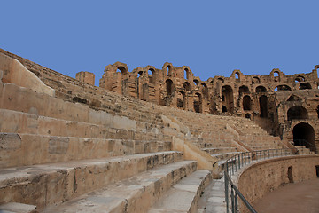 Image showing The amphitheater in El-Jem, Tunisia