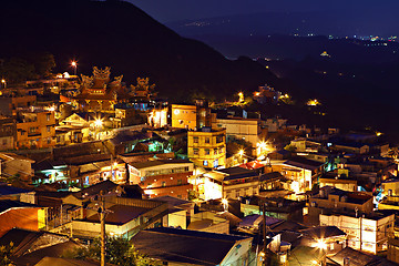 Image showing jiu fen village at night