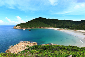 Image showing Sai Wan beach in Hong Kong