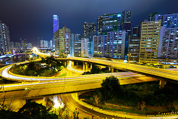 Image showing Highway at night
