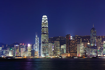 Image showing night view of Hong Kong