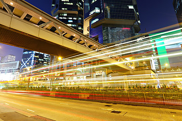 Image showing traffic in city at night