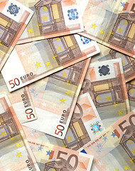 Image showing Euro bankonotes background