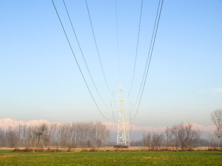 Image showing Trasmission line tower