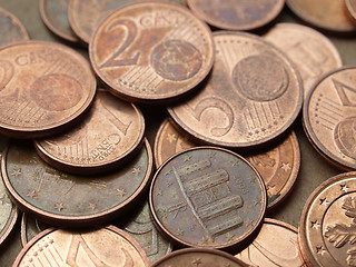 Image showing Euro coins background