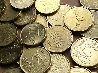 Image showing Euro coins background