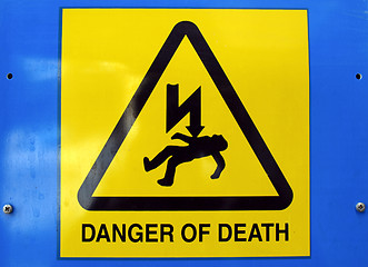 Image showing Danger of death Electric shock