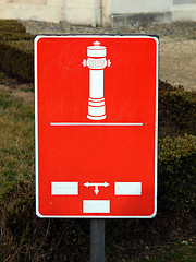 Image showing Fire hydrant sign