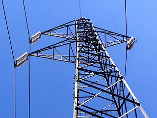 Image showing Trasmission line tower