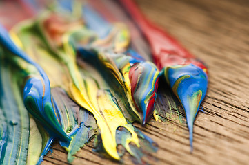 Image showing mixing paints. background 