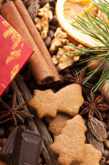 Image showing Christmas baking - gingerbreads