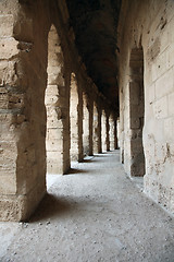 Image showing The amphitheater in El-Jem, Tunisia