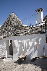 Image showing Washing day Alberobello