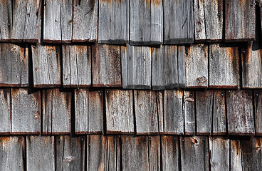 Image showing Wooden shingles