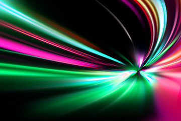 Image showing abstract night acceleration speed motion 