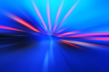 Image showing speed motion on night road