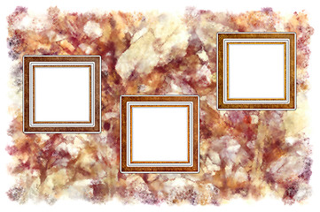 Image showing frames old leather on a abstract art grunge background