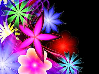 Image showing abstract flower pattern