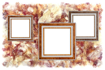 Image showing frames old leather on a abstract art grunge background
