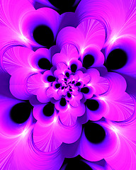 Image showing original color abstract flower design