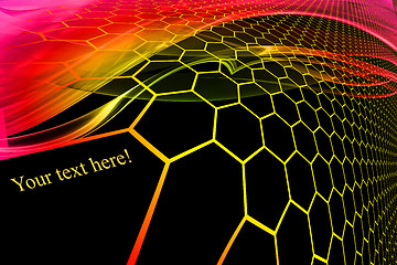 Image showing gradient silhouette hexagonal grid pattern