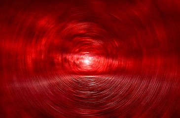 Image showing abstract red radial tunnel
