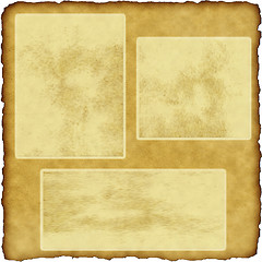 Image showing vintage scrapbook old paper with frames 