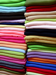 Image showing Colorful cashmere scarves