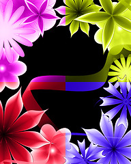 Image showing abstract gradient flower 