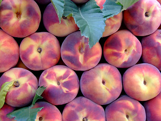 Image showing Pile of peaches