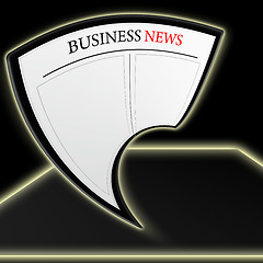 Image showing business news on abstract tablet pc