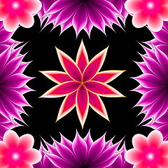 Image showing abstract applique flower 