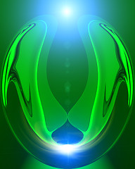 Image showing abstract green logo 