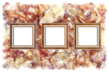 Image showing frames old leather on a abstract art grunge background