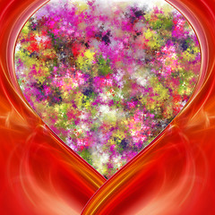 Image showing abstract valentine card