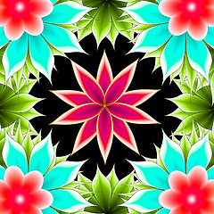 Image showing abstract frame applique flower