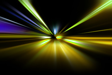 Image showing abstract night acceleration speed motion 