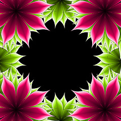 Image showing abstract frame applique flower