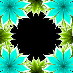 Image showing abstract frame applique flower