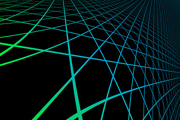 Image showing gradient silhouette hexagonal grid pattern