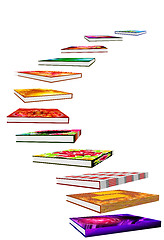 Image showing staircase of books