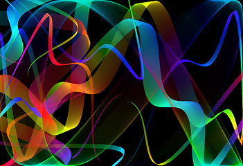 Image showing abstract gradient ribbon template