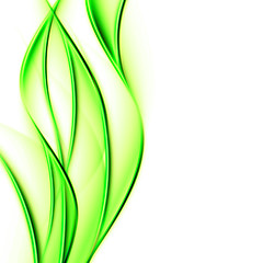 Image showing wavy green design