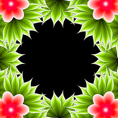 Image showing abstract frame applique flower