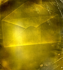 Image showing vintage envelope on a grunge old paper