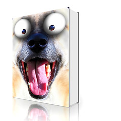 Image showing Book dog smile