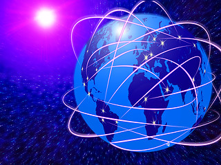 Image showing global Internet communications technology