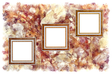 Image showing frames old leather on a abstract art grunge background